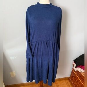 Torrid Navy Blue Long Sleeve Dress